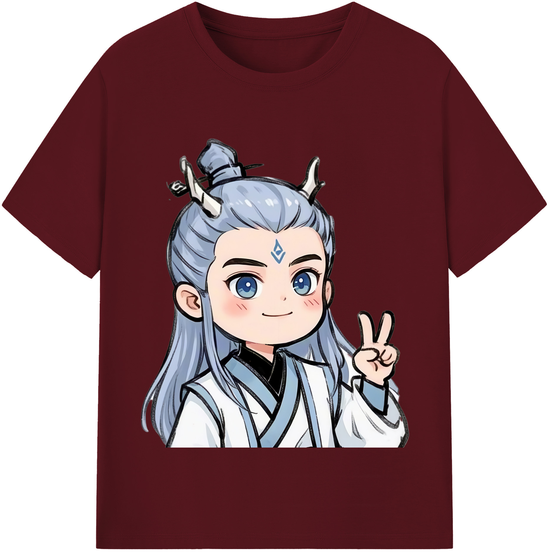（画像用） Ne Zha 2 ナタ 魔童の大暴れ 綿100％半袖Tシャツ（フロントプリント）